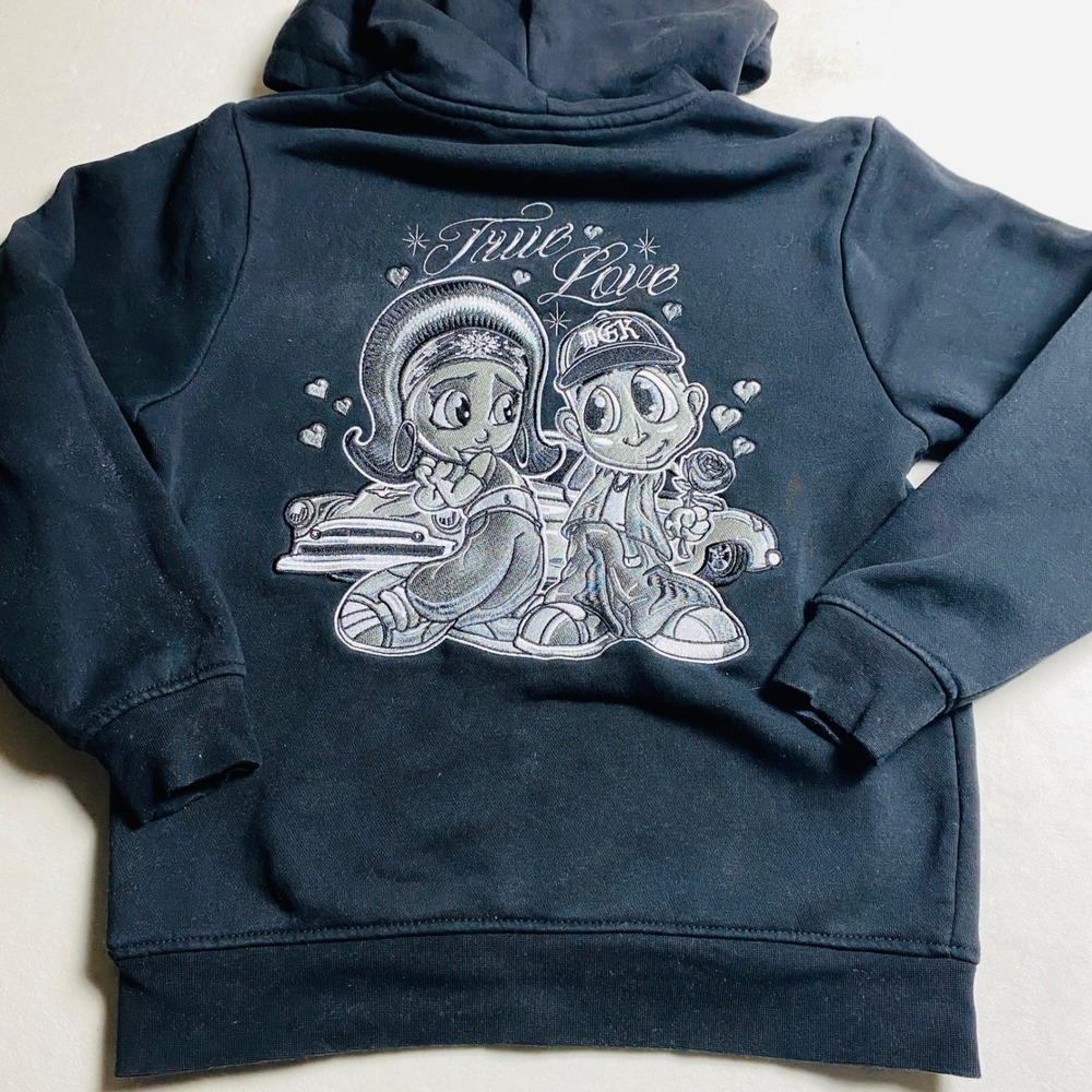 DGK Dirty Ghetto Kids Zumiez True Love Graphic Hoodie Black Kids Medium Pullover